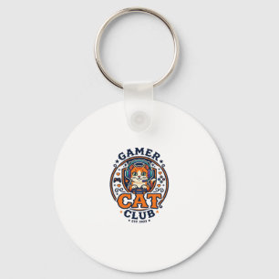 Gamer Cat Cat Mom Gift Idea - Gamer Cat Club_1 Keychain