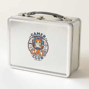 Gamer Cat Cat Mom Gift Idea - Gamer Cat Club_1 Metal Lunch Box
