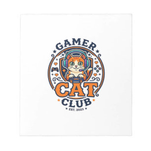 Gamer Cat Cat Mom Gift Idea - Gamer Cat Club_1 Notepad