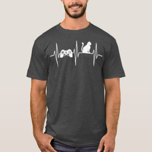 Gamer Cat  Gaming Cat Lover Heartbeat Video T-Shirt