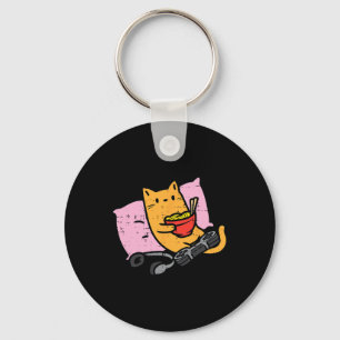 Gamer Cat Ramen Kawaii Gaming Japanese Women Girls Keychain