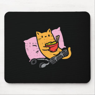 Gamer Cat Ramen Kawaii Gaming Japanese Women Girls Mouse Pad