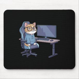 Gamer Cat Squad Funny Meme 1  Mouse Pad