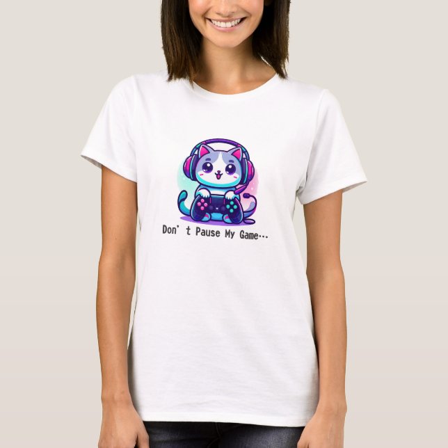 Gamer Cat T-Shirt (Front)