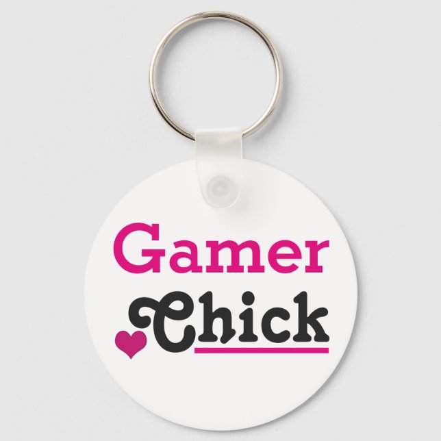 Gamer Chick Keychain (Front)