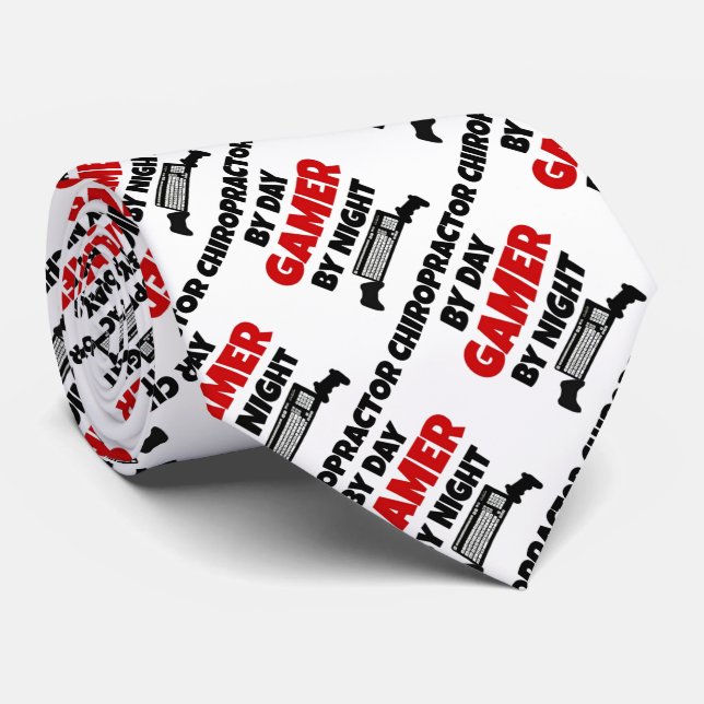Gamer Chiropractor Tie (Rolled)
