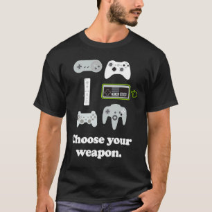 Gamer Choose Your Weapon Kids Teens Video Game T-Shirt