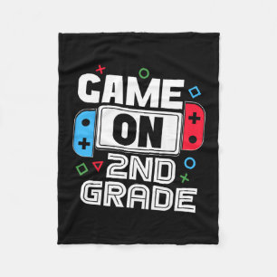 Gamer Ck To School Funny Game 2nd Grade Kids Boys Fleece Blanket