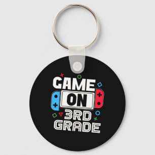 Gamer Ck To School Funny Game 3rd Grade Kids Boys Keychain