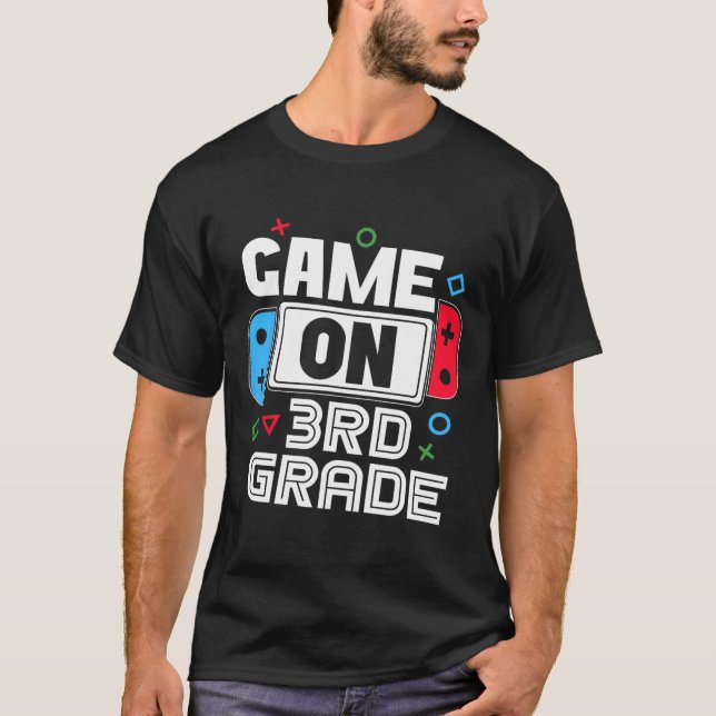 Gamer Ck To School Funny Game 3rd Grade Kids Boys  T-Shirt (Front)