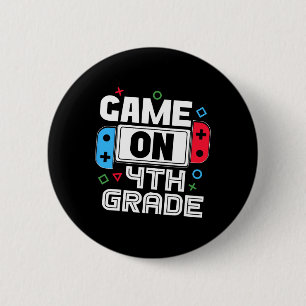 Gamer Ck To School Funny Game 4th Grade Kids Boys  2 Inch Round Button
