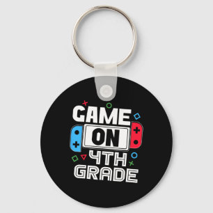 Gamer Ck To School Funny Game 4th Grade Kids Boys  Keychain