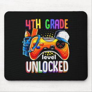 Gamer Ck To School Gamepad 4th Fourth Grade Level Mouse Pad