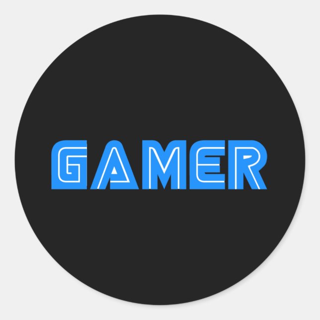 Gamer Classic Round Sticker (Front)