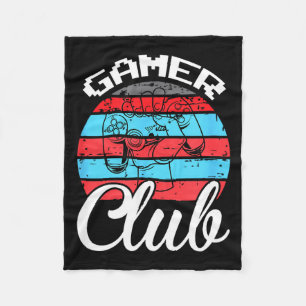 Gamer Club Funny Gaming Quotes Gift For Players Fleece Blanket