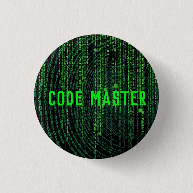 GAMER CODE MASTER MATRIX 1 INCH ROUND BUTTON (Front)