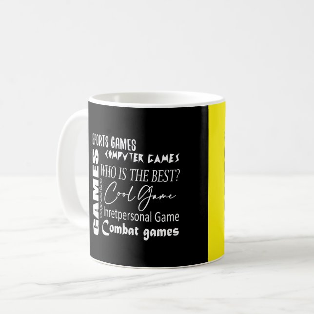 Gamer computer game coffee mug (Front Left)