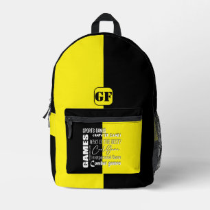 Gamer computer game printed backpack