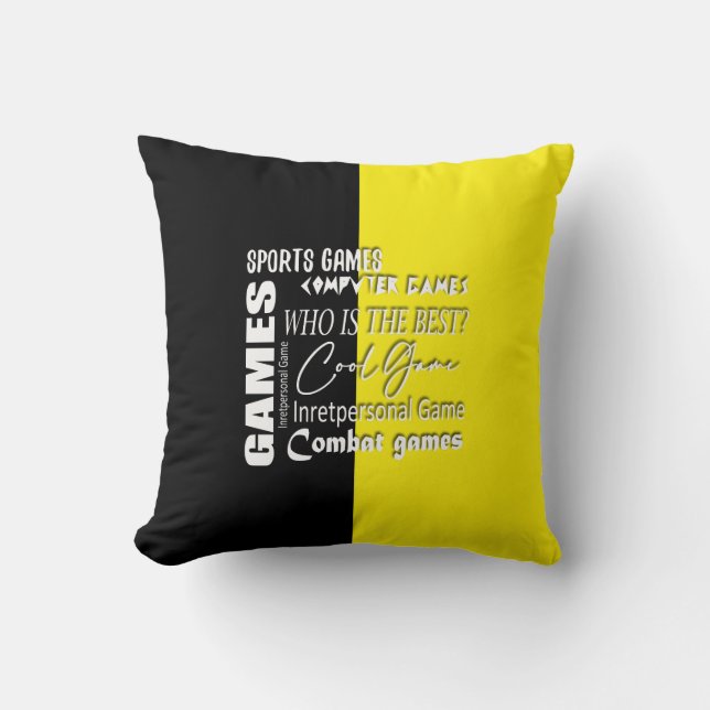 Gamer computer game throw pillow (Front)