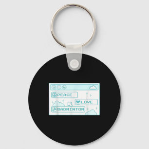 Gamer Computer Geek Pc Nerd Cool Peace Love Badmin Keychain