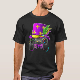 Gamer Controller Mardi Gras Games Festival Kids Bo T-Shirt