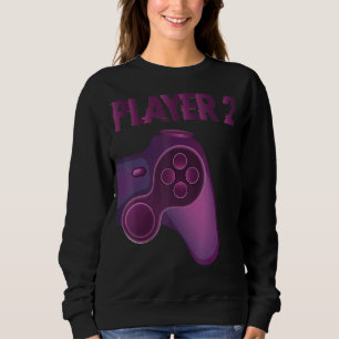 Gamer Couple Player 1 Player 2 Controller Gamer T Sweatshirt