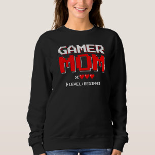 Gamer Couple  Triplets Mom  Gamer Mom  Baby Announ Sweatshirt