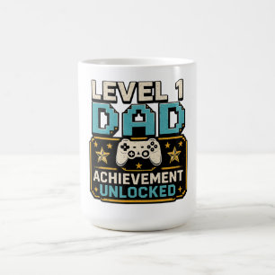 Gamer Dad Achievement Unlocked Level 1 Dad Coffee Mug