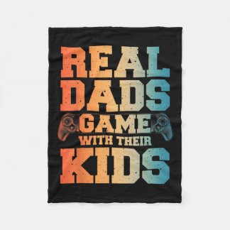 Gamer Dad Art For Gaming Dad Daddy Men Game Lover  Fleece Blanket