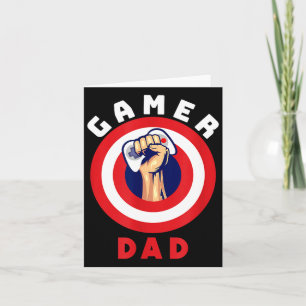 Gamer Dad Funny Gaming Quotes Cool Fathers Gift  Card