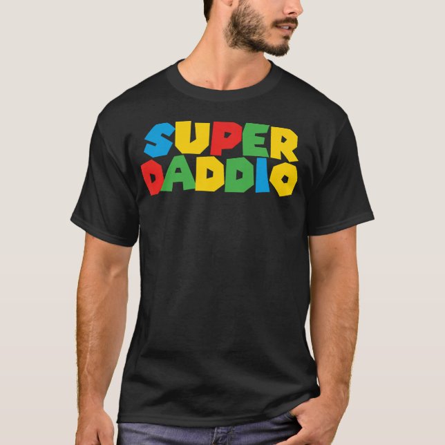 Gamer Daddio Funny Super Dad Funny Fathers From Wi T-Shirt (Front)