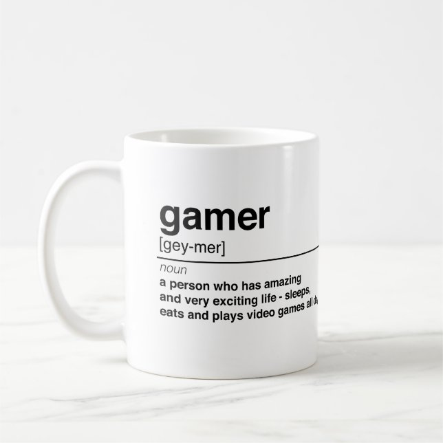 Gamer definition coffee mug (Left)