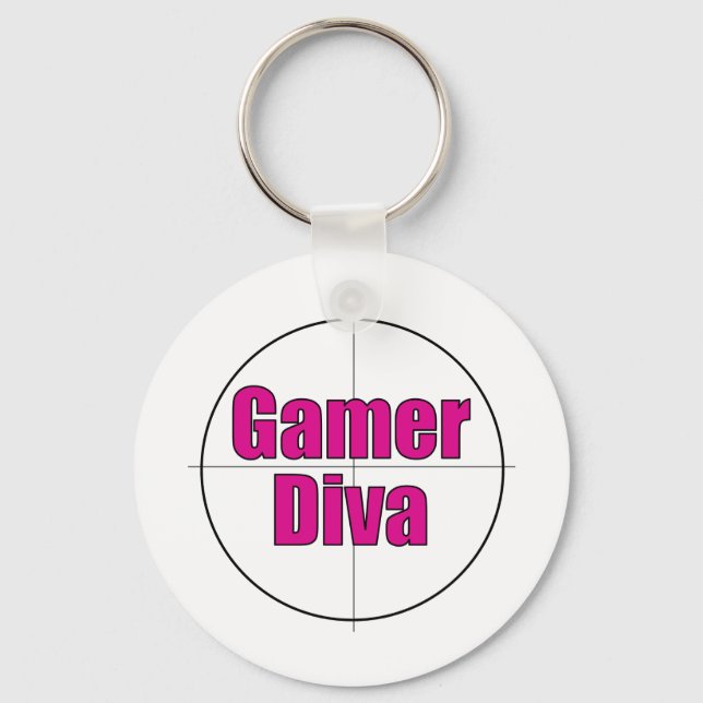 Gamer Diva Keychain (Front)