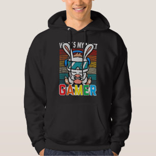 Gamer Easter Bunny Cute Video Game Gaming Boys Kid Hoodie