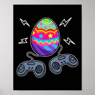 Gamer Easter Egg Gaming Video Game Lover Gifts Kid Poster