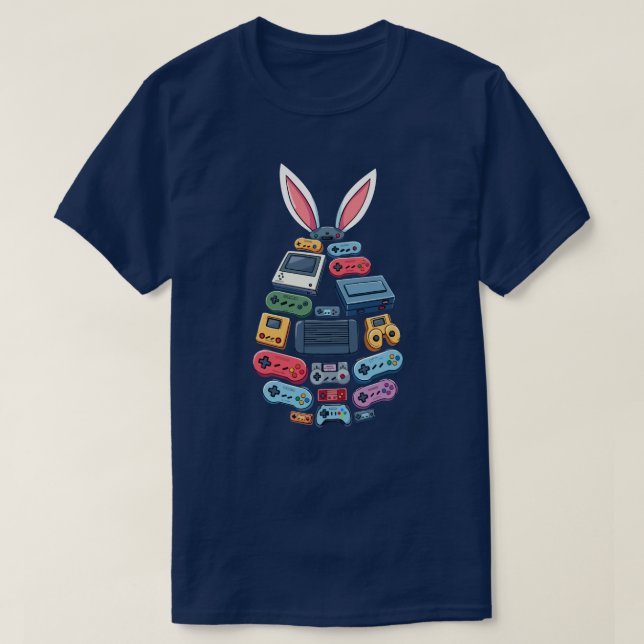 Gamer Easter Egg Shirt | Bunny Controller Graphic  (Design Front)