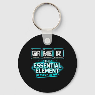 Gamer Element Periodic Table Chemistry Science Pla Keychain
