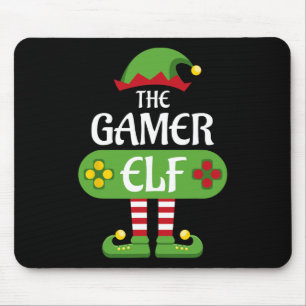Gamer Elf Christmas Matching Group Family Mouse Pad