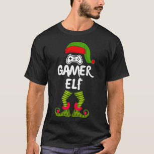 Gamer Elf , Family Christmas Matching Funny Pajama T-Shirt