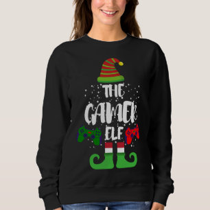 Gamer Elf Family Christmas Video Gamer Funny kids  Sweatshirt