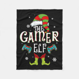 Gamer Elf Family Matching Christmas Group Fun Gift Fleece Blanket