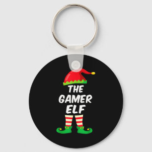 Gamer Elf Family Matching Funny Christmas Costume Keychain