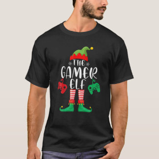 Gamer Elf Funny Family Matching Christmas Group Pa T-Shirt