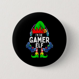 Gamer Elf Matching Family Christmas  2 Inch Round Button