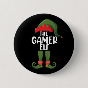 Gamer Elf Matching Family Christmas Gamer 2 Inch Round Button