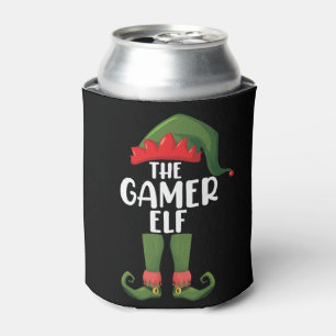 Gamer Elf Matching Family Christmas Gamer Can Cooler