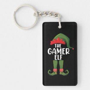 Gamer Elf Matching Family Christmas Gamer Keychain