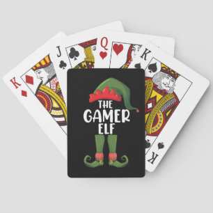 Gamer Elf Matching Family Christmas Gamer Playing Cards