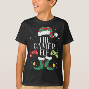 Gamer Elf Matching Family Christmas Pajama T-Shirt