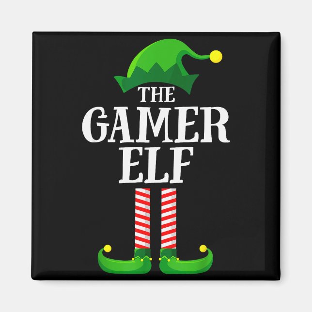 Gamer Elf Matching Family Group Christmas Party Py Magnet (Front)
